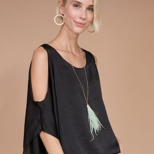 Aunt Wanda NWT cold shoulder boho top